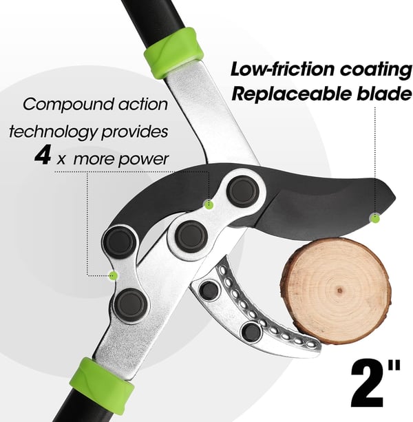 WORKPRO Anvil Lopper 32 Inch Branch Cutter with Compound Action Heavy Duty Garden Tree Trimmer with 2 Cutting Capacity Chops Thick Branches with EaseWORKPRO Anvil Lopper 32 Inch Branch Cutter with Compound Action Heavy Duty Garden Tree Trimmer with 2 Cutting Capacity Chops Thick Branches with Ease