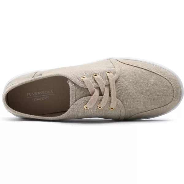 FEVERSOLE Comfort Women's Slip-On Lightweight Walking Shoes Casual Outfits Canvas Breathable Soft Loafers
