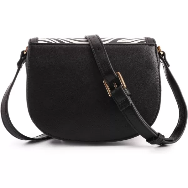 FEVERSOLE Crossbody Bag Vegan Leather Women Retro Small Saddle Satchel Shoulder Bag Tote With Long Adjustable Strap