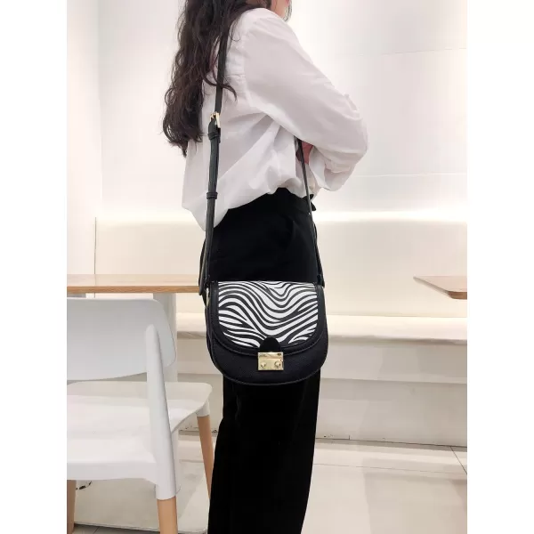 FEVERSOLE Crossbody Bag Vegan Leather Women Retro Small Saddle Satchel Shoulder Bag Tote With Long Adjustable Strap