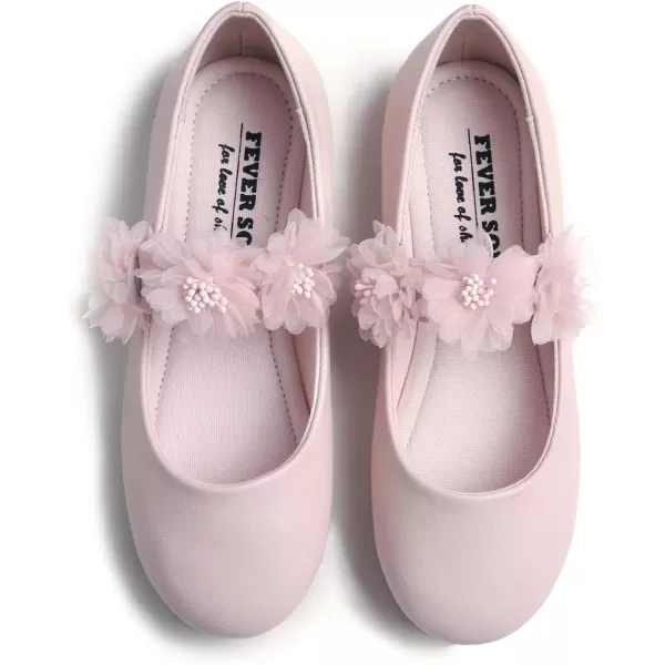 FEVERSOLE Girls Cute Dress Mary Jane Shoes Little Kids Casual Buckle Strap Flats