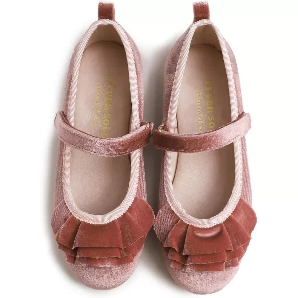 FEVERSOLE Girls Cute Dress Mary Jane Shoes Little Kids Casual Buckle Strap Flats