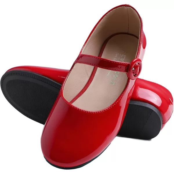 FEVERSOLE Girls Cute Dress Mary Jane Shoes Little Kids Casual Buckle Strap Flats