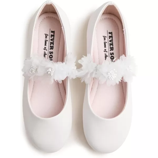 FEVERSOLE Girls Cute Dress Mary Jane Shoes Little Kids Casual Buckle Strap Flats