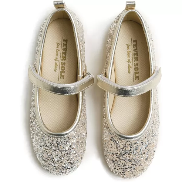 FEVERSOLE Girls Cute Dress Mary Jane Shoes Soft Party Holiday Ballet Flats