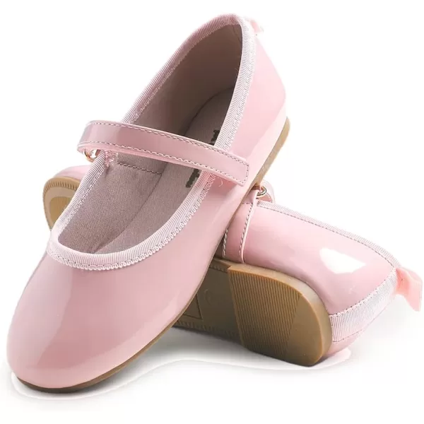 FEVERSOLE Girls Cute Dress Mary Jane Shoes Soft Party Holiday Ballet Flats