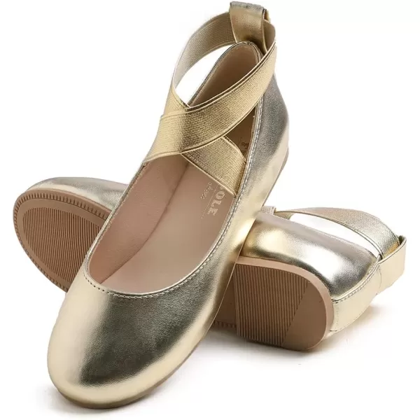 FEVERSOLE Girls Cute Dress Mary Jane Shoes Soft Party Holiday Ballet Flats