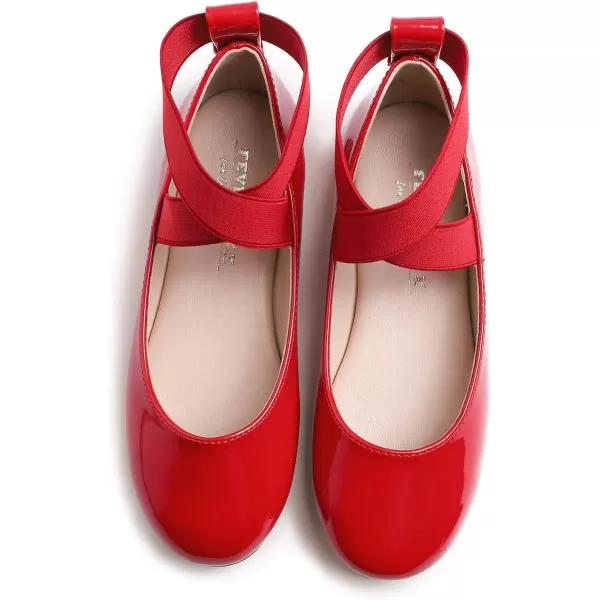 FEVERSOLE Girls Cute Dress Mary Jane Shoes Soft Party Holiday Ballet Flats