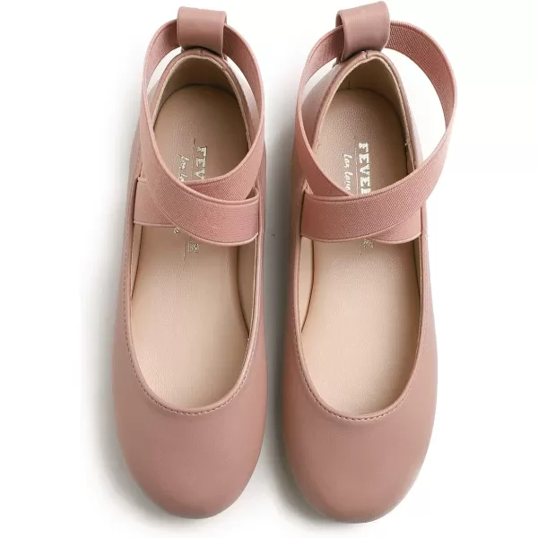 FEVERSOLE Girls Cute Dress Mary Jane Shoes Soft Party Holiday Ballet Flats