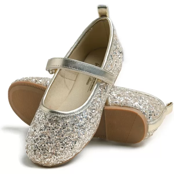 FEVERSOLE Girls Cute Dress Mary Jane Shoes Soft Party Holiday Ballet Flats