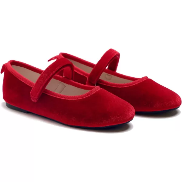 FEVERSOLE Girls Cute Dress Mary Jane Shoes Soft Party Holiday Ballet Flats