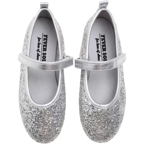 FEVERSOLE Girls Cute Dress Mary Jane Shoes Soft Party Holiday Ballet Flats