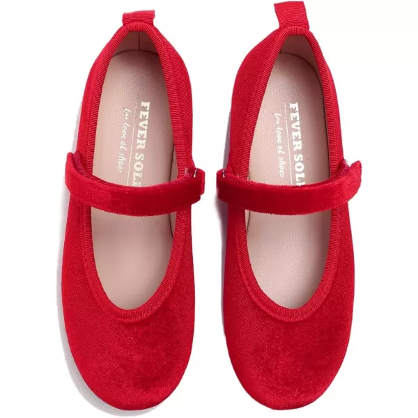 FEVERSOLE Girls Cute Dress Mary Jane Shoes Soft Party Holiday Ballet Flats