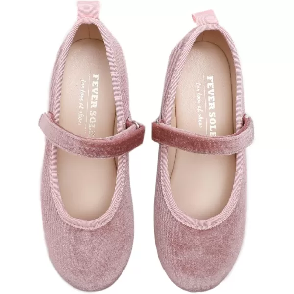 FEVERSOLE Girls Cute Dress Mary Jane Shoes Soft Party Holiday Ballet Flats
