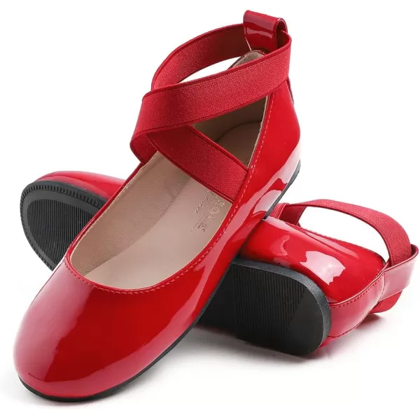 FEVERSOLE Girls Cute Dress Mary Jane Shoes Soft Party Holiday Ballet Flats