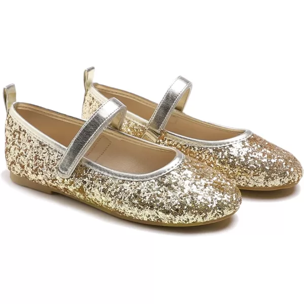 FEVERSOLE Girls Cute Dress Mary Jane Shoes Soft Party Holiday Ballet Flats