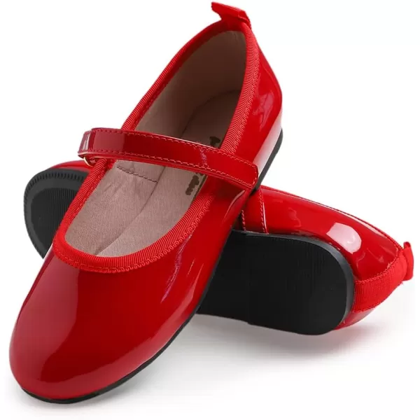 FEVERSOLE Girls Cute Dress Mary Jane Shoes Soft Party Holiday Ballet Flats