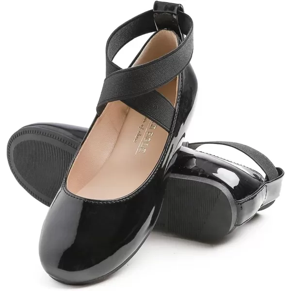 FEVERSOLE Girls Cute Dress Mary Jane Shoes Soft Party Holiday Ballet Flats