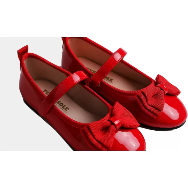 FEVERSOLE Girls Cute Dress Mary Jane Shoes Soft Party Holiday Ballet Flats