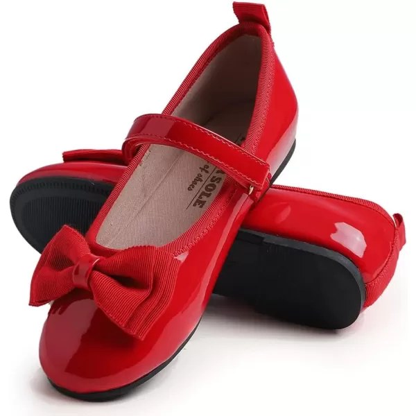 FEVERSOLE Girls Cute Dress Mary Jane Shoes Soft Party Holiday Ballet Flats