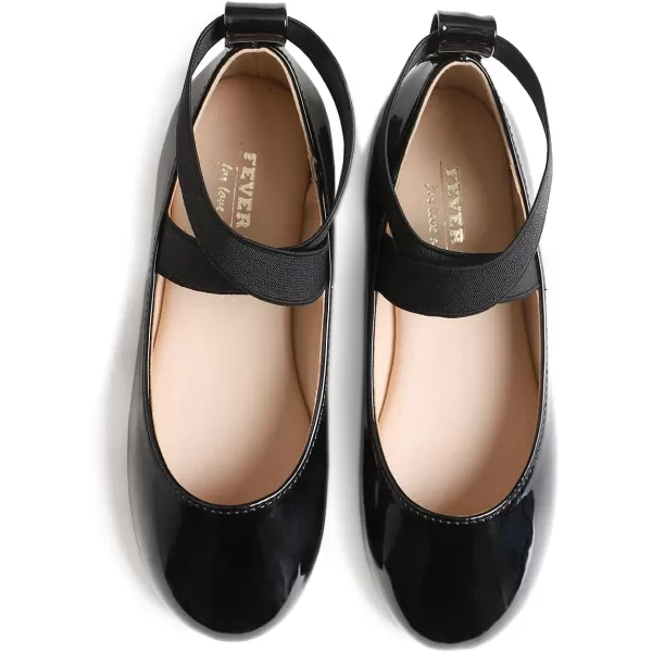 FEVERSOLE Girls Cute Dress Mary Jane Shoes Soft Party Holiday Ballet Flats