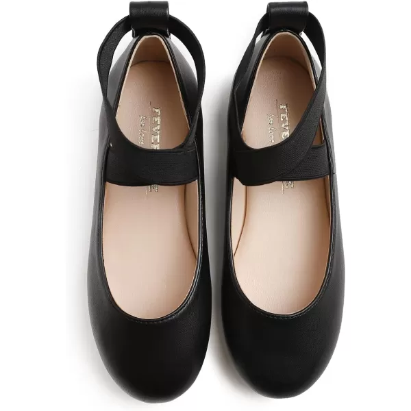 FEVERSOLE Girls Cute Dress Mary Jane Shoes Soft Party Holiday Ballet Flats