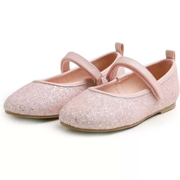 FEVERSOLE Girls Cute Dress Mary Jane Shoes Soft Party Holiday Ballet Flats