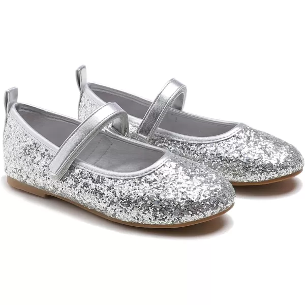 FEVERSOLE Girls Cute Dress Mary Jane Shoes Soft Party Holiday Ballet Flats