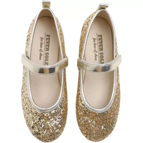 FEVERSOLE Girls Cute Dress Mary Jane Shoes Soft Party Holiday Ballet Flats