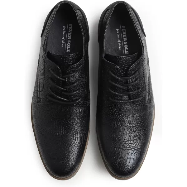 FEVERSOLE Men's Classic Dress Oxford Vegan Leather Casual Derby Shoes