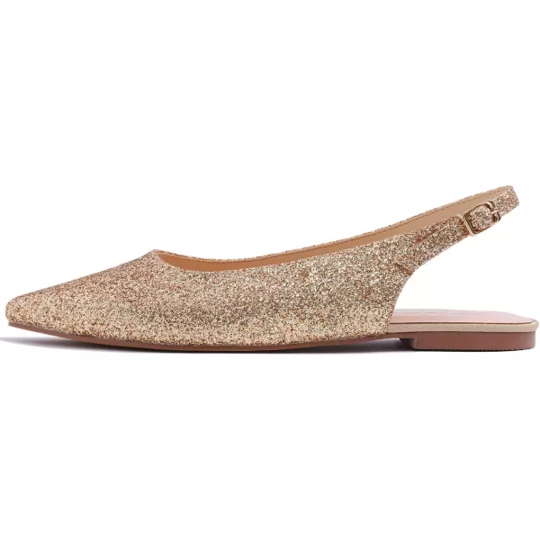 FEVERSOLE Pointed Toe Casual Slingback Flat Mules Women's Fashion Buckle Strap Slide Summer Slippers