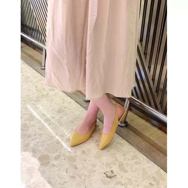 FEVERSOLE Pointed Toe Casual Slingback Flat Mules Women's Fashion Buckle Strap Slide Summer Slippers