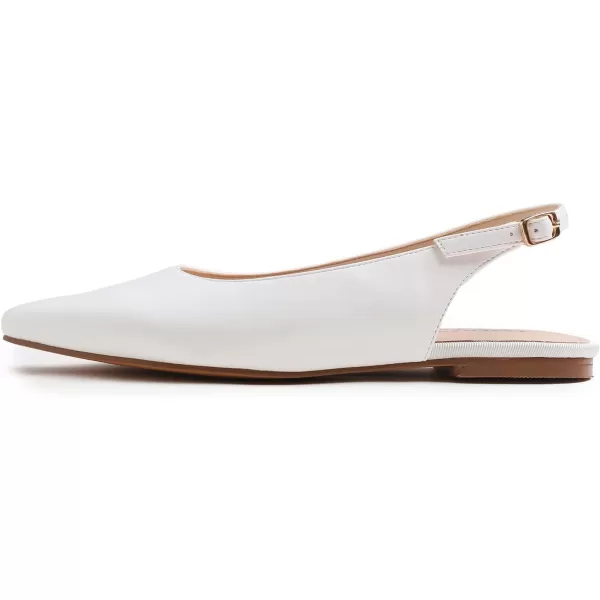 FEVERSOLE Pointed Toe Casual Slingback Flat Mules Women's Fashion Buckle Strap Slide Summer Slippers