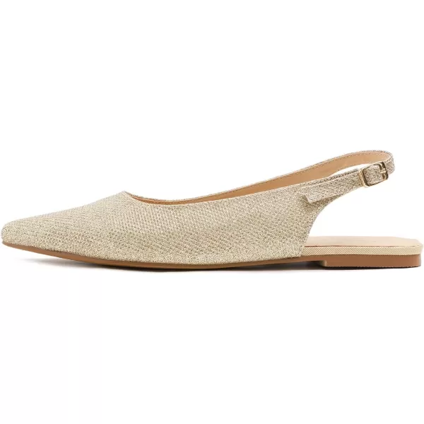 FEVERSOLE Pointed Toe Casual Slingback Flat Mules Women's Fashion Buckle Strap Slide Summer Slippers