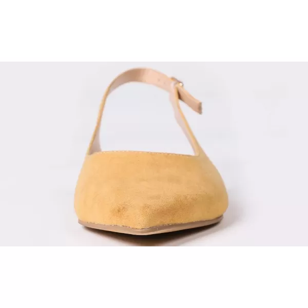 FEVERSOLE Pointed Toe Casual Slingback Flat Mules Women's Fashion Buckle Strap Slide Summer Slippers