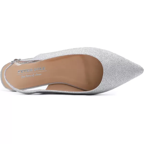 FEVERSOLE Pointed Toe Casual Slingback Flat Mules Women's Fashion Buckle Strap Slide Summer Slippers