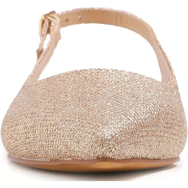 FEVERSOLE Pointed Toe Casual Slingback Flat Mules Women's Fashion Buckle Strap Slide Summer Slippers