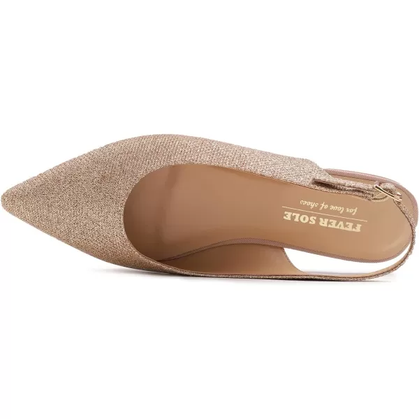 FEVERSOLE Pointed Toe Casual Slingback Flat Mules Women's Fashion Buckle Strap Slide Summer Slippers