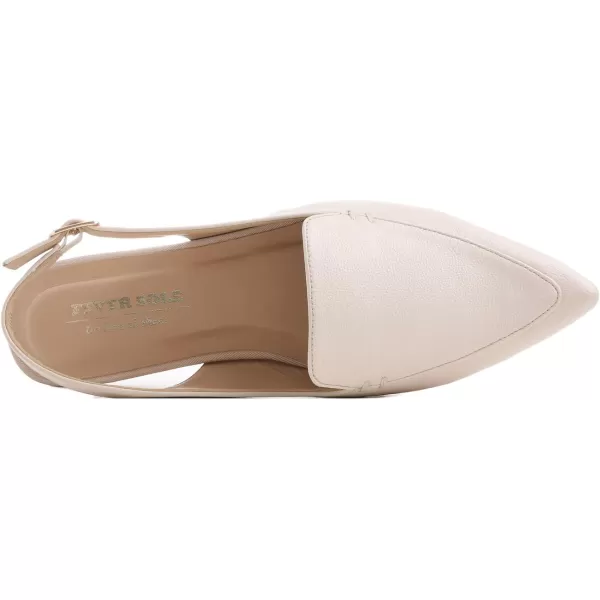 FEVERSOLE Pointed Toe Casual Slingback Flat Mules Women's Fashion Buckle Strap Slide Summer Slippers