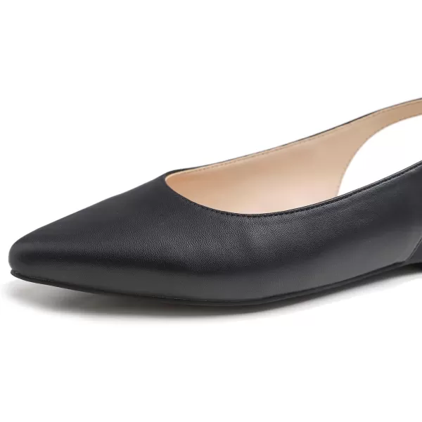 FEVERSOLE Pointed Toe Casual Slingback Flat Mules Women's Fashion Buckle Strap Slide Summer Slippers