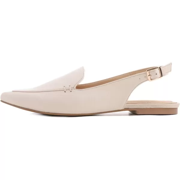 FEVERSOLE Pointed Toe Casual Slingback Flat Mules Women's Fashion Buckle Strap Slide Summer Slippers