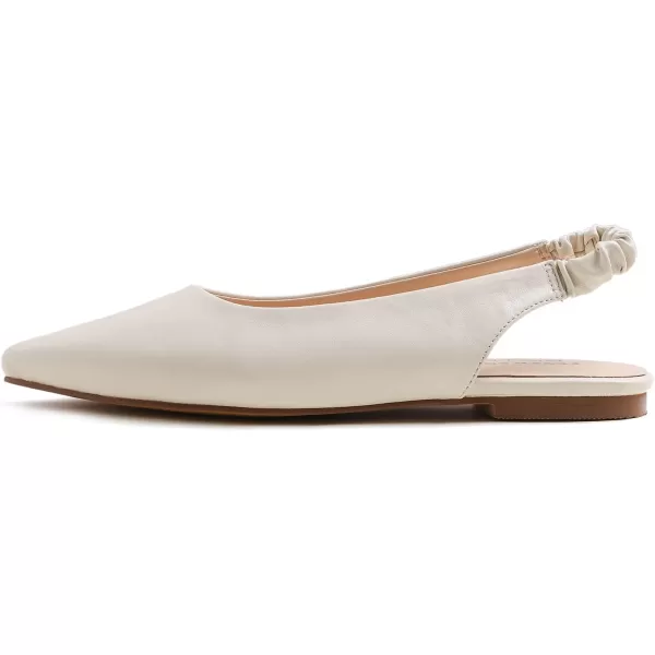 FEVERSOLE Pointed Toe Casual Slingback Flat Mules Women's Fashion Buckle Strap Slide Summer Slippers