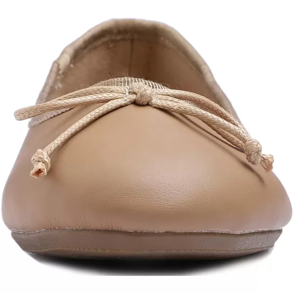 FEVERSOLE Women's Bow Tie Fashion Dress Slip On Shoes Round Toe Ballet Flat