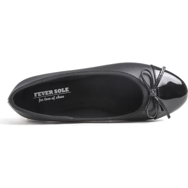 FEVERSOLE Women's Bow Tie Fashion Dress Slip On Shoes Round Toe Ballet Flat