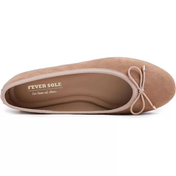 FEVERSOLE Women's Bow Tie Fashion Dress Slip On Shoes Round Toe Ballet Flat