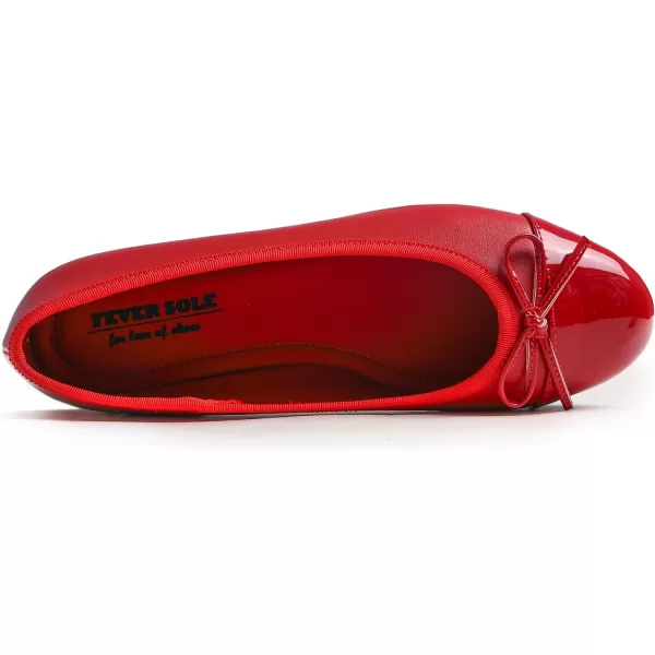 FEVERSOLE Women's Bow Tie Fashion Dress Slip On Shoes Round Toe Ballet Flat