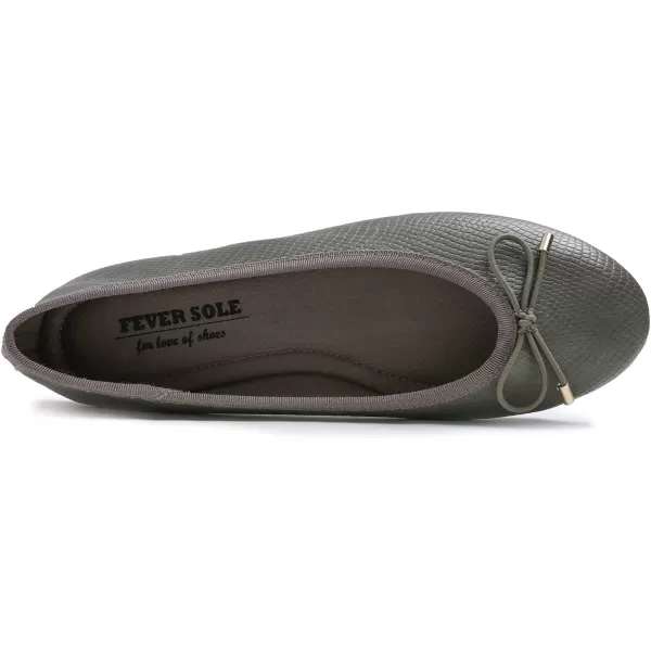 FEVERSOLE Women's Bow Tie Fashion Dress Slip On Shoes Round Toe Ballet Flat