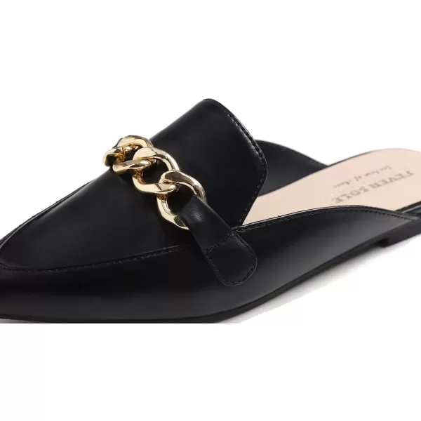 FEVERSOLE Women's Fashion Deco Mules Slip On Backless Slide Flats