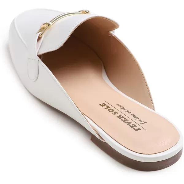 FEVERSOLE Women's Fashion Deco Mules Slip On Backless Slide Flats
