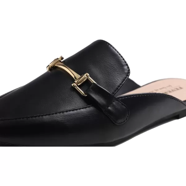 FEVERSOLE Women's Fashion Deco Mules Slip On Backless Slide Flats